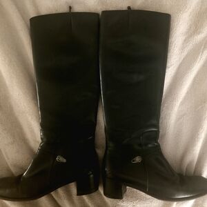 Salvatore Ferragamo Black Over the Knee Boots
